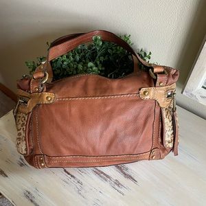 Fossil leather and genuine cowhide purse